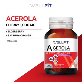 [30แคปซูล] WELLFIT Acerola Cherry 1000 mg plus  เวลฟิต อะเซโ…