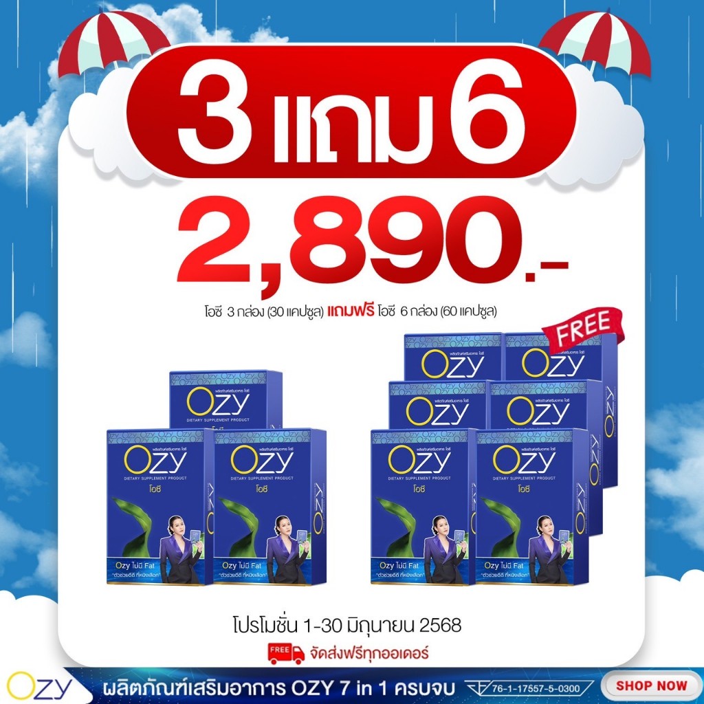 Ozy พี่หนิง ปณิตา ส่งฟรี ของแท้ 100% มีบัตรตัวแทนจำหน่าย