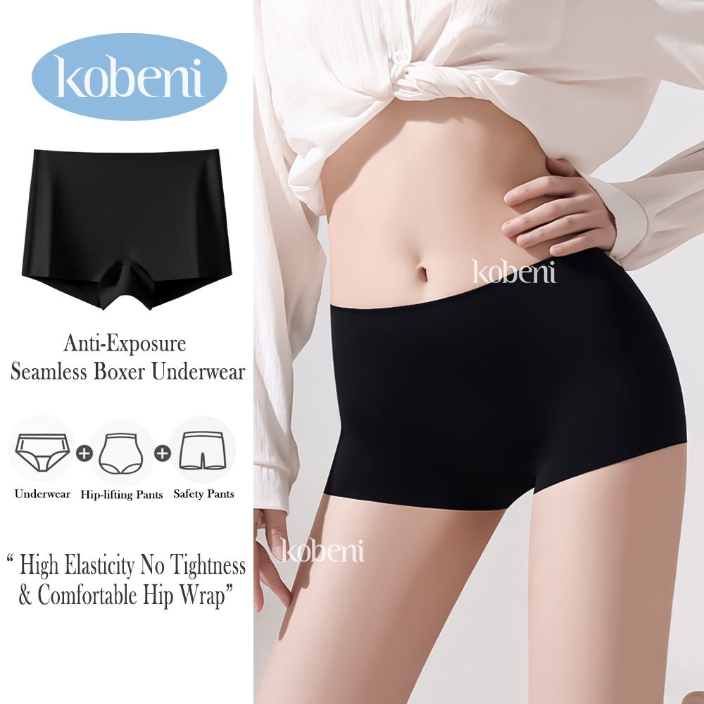 ⭐KOBENI⭐กางเกงซับในไร้ขอบ Shaping Hot Pants กางเกงซับใน Ice Silk 2in1กันโป๊ พร้อ