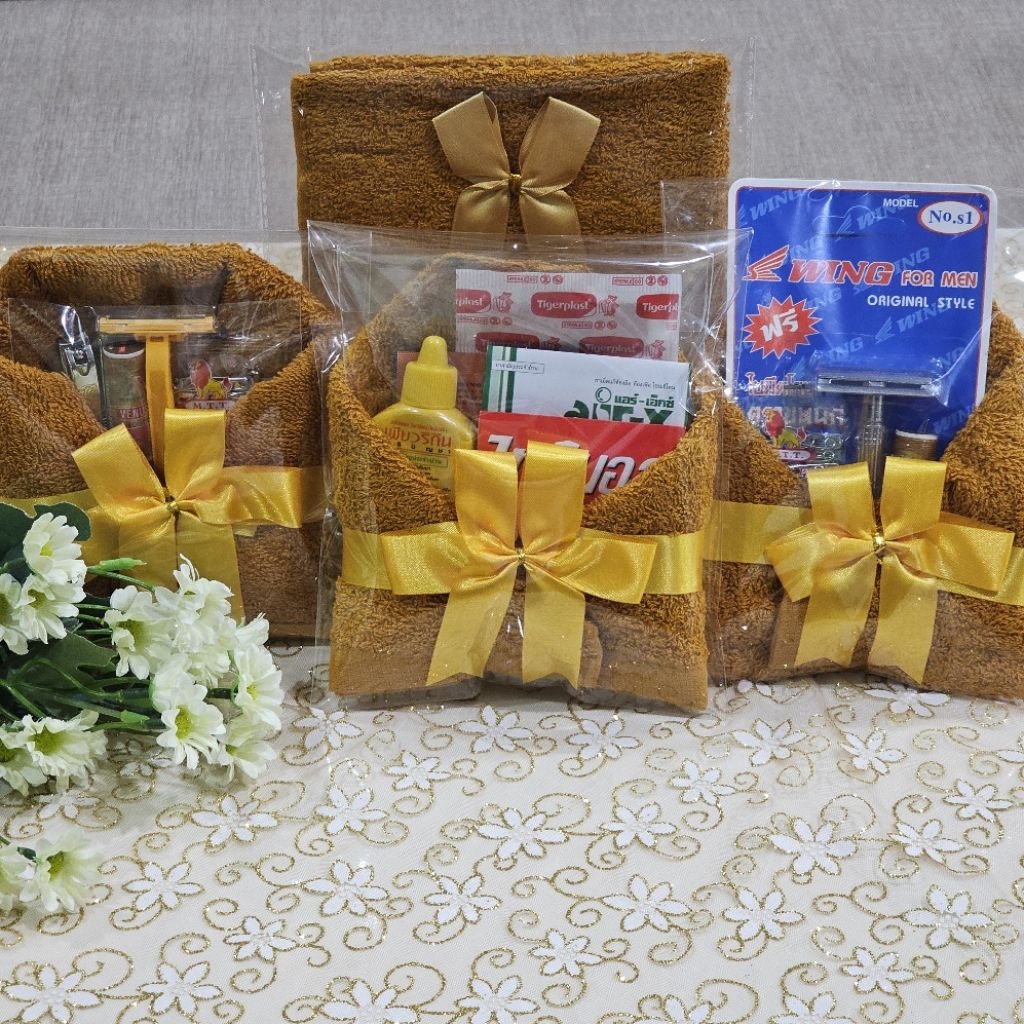 S13 ชุดผ้าเช็ดหน้าพระสงฆ์ cotton ขนาด 12x12 นิ้ว เนื้อนุ่มคุณภาพดี และของใช้จำเป็น