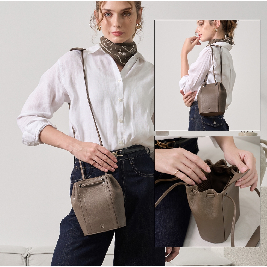 หนังวัวแท้เบาเพียง 200g รุ่น Blooms ปรับสะพายสายเดี่ยว/สายคู่ กระเป๋าหนังวัวนุ่มเบามาก