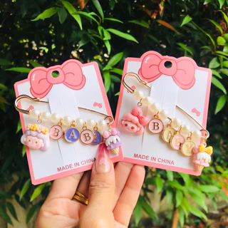 💜Bangtao เข็มกลัดแฟชั่น ขนาด 7 ซม. เครื่องประดับ ตกแต่งเสื้อผ้า กระเป๋า พร้อมส่ง
