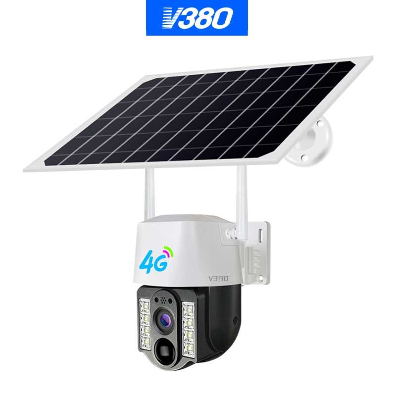 V380 กล้องกลางแจ้งพลังงานแสงอาทิตย์ VC3 เลนส์เดี่ยว Wifi กันน้ำ 360 ° กล้อง