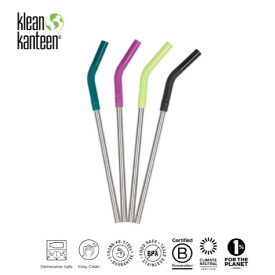 Klean Kanteen - 8mm Straw 4-Pack - Past Season หลอดสแตนเลส สตีล