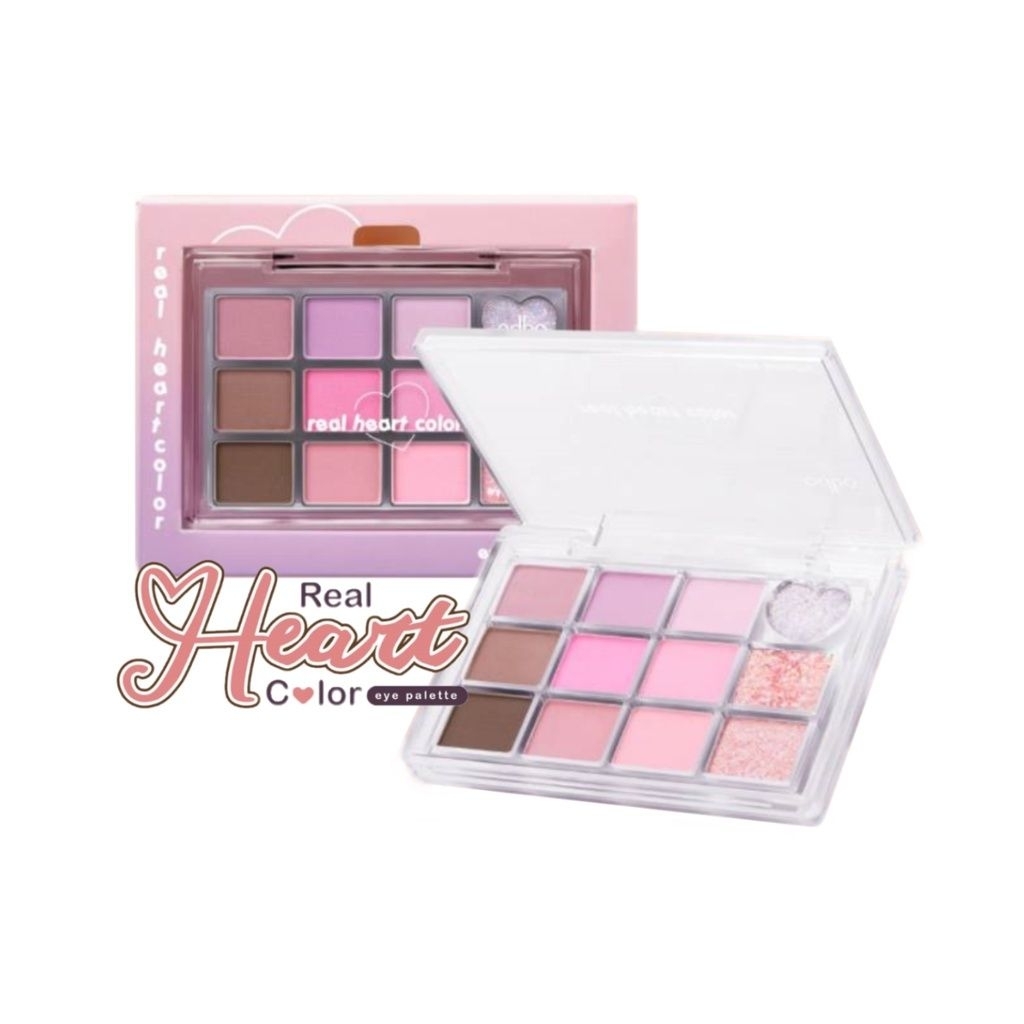 ODBO REAL HEART COLORS EYE PALETTE โอดีบีโอ เรียล ฮาร์ท คัลเลอร์ อาย พาเลท 8 g