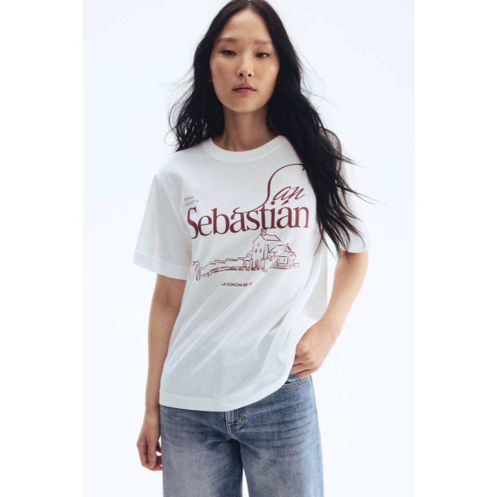 H&M(เอชแอนด์เอ็ม) เสื้อยืดพิมพ์ลาย ผู้หญิง 1274171_12