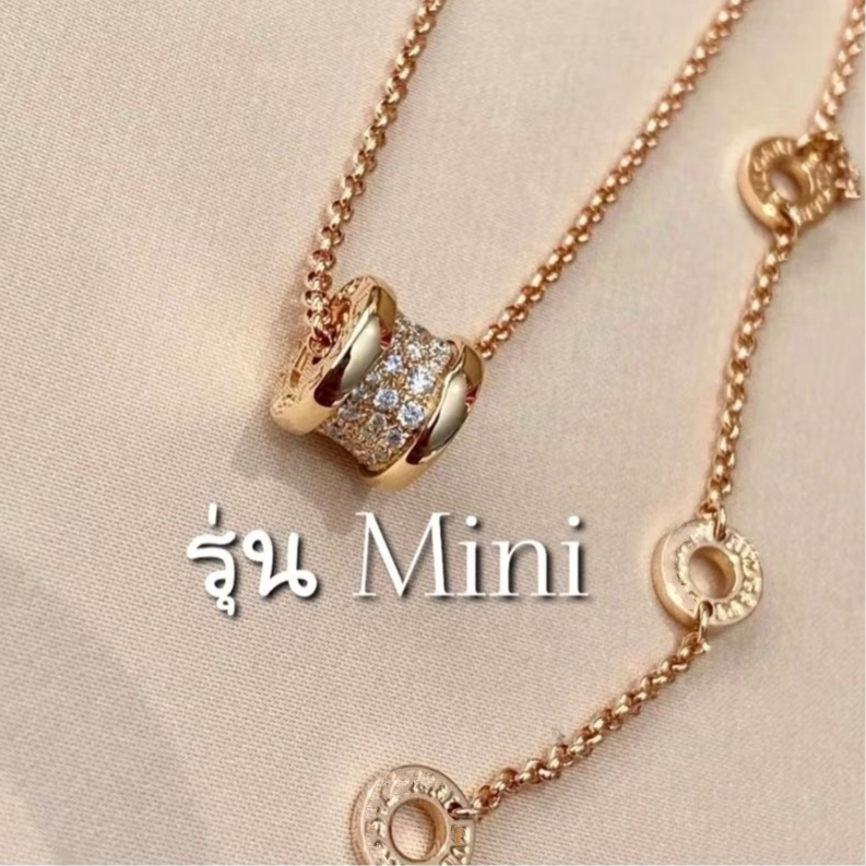 สร้อยคอ จี้กลม เพชร รุ่นมินิ งานออริ งานปั๊ม (พร้อมส่งในไทย)