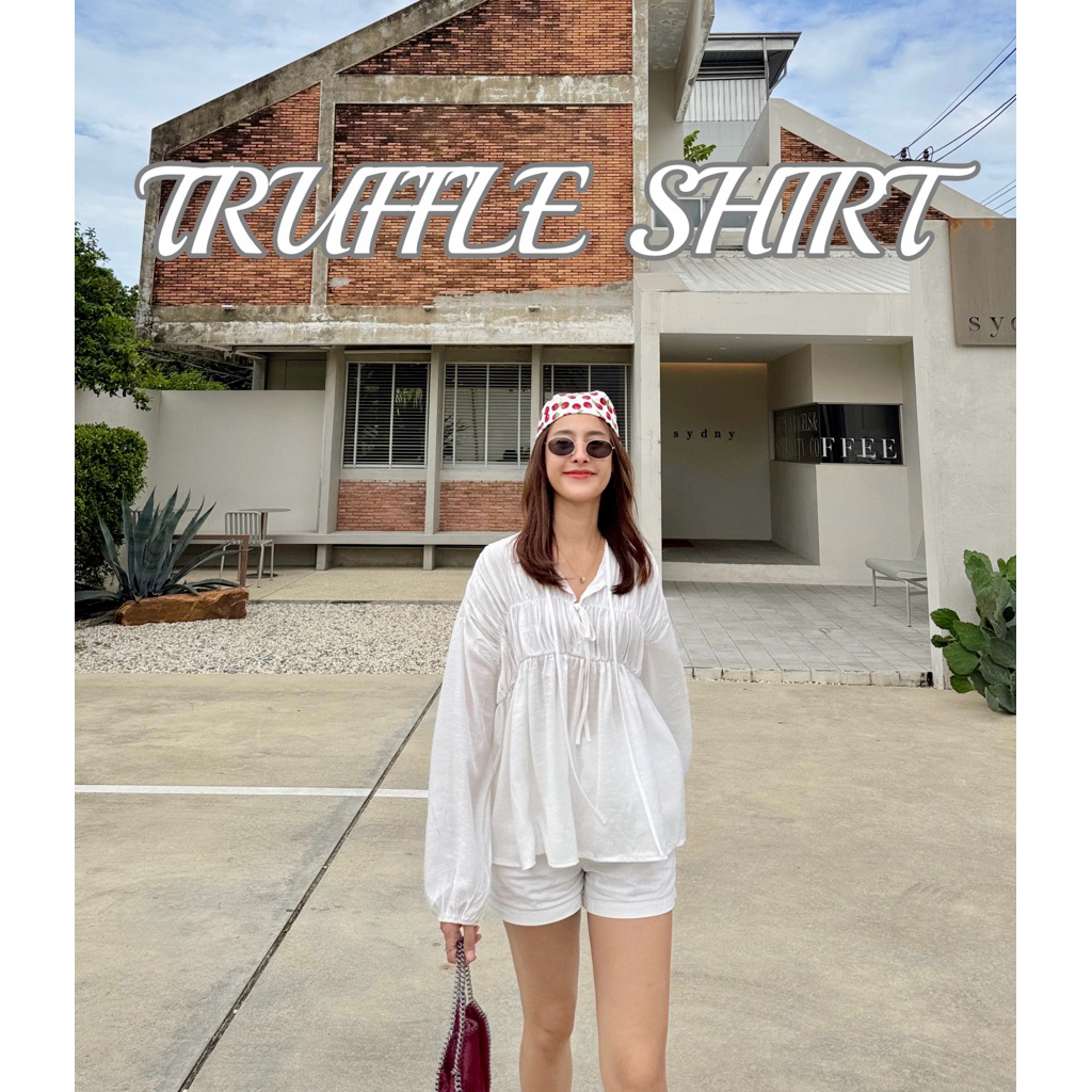 19JAN.STUDIO : TRUFFLE SHIRT เสื้อเชิ้ตทีเทลน่ารัก จั๊มอก