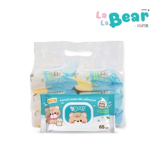 [แพค] LALA BEAR กระดาษทิชชู่เปียก ลาลาแบร์ By Kuma แพค 6 ห่อ ห่อ 65 แผ่น หอมสดชื้น สะอาด