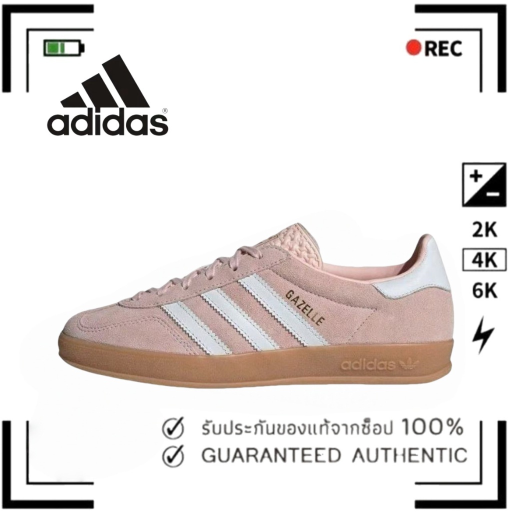 （ของแท้ 100 %）🌹 adidas originals Samba OG IH5484 สีน้ำตาล/ขาว/ชมพู