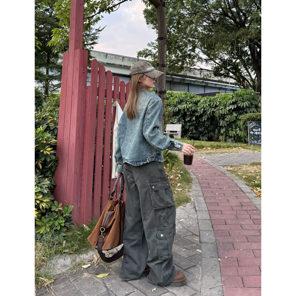 กางเกงทรงคาร์โก้รุ่น 61385 TAG FSY🇰🇷 - รูปที่ 7