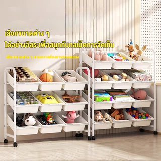 รถเข็น ชั้นวางของมีล้อ ชั้นวางของเล่น ชั้นวางของว่าง ชั้นวางของเหล็ก 2/3/4/5ชั้น ชั้นรถเข็น พร้อมล้อเลื่อน+ที่จับ แข็งแร