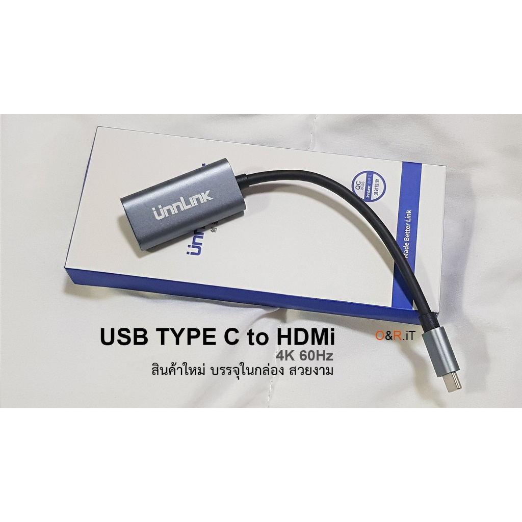 USB TYPE C-to HDMi ใช้ต่อกับ Notebook Tablet Smart Phone มือถือ ไปจอทีวี จอคอม โปรเจ็คเตอร์
