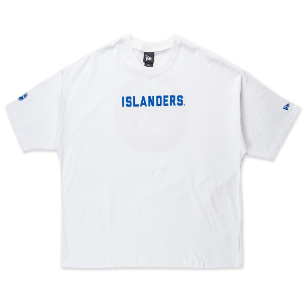 New Era เสื้อยืดแขนสั้นรุ่น New York Islanders Nhl Team Logo White Oversized Short Sleeve T-Shirt