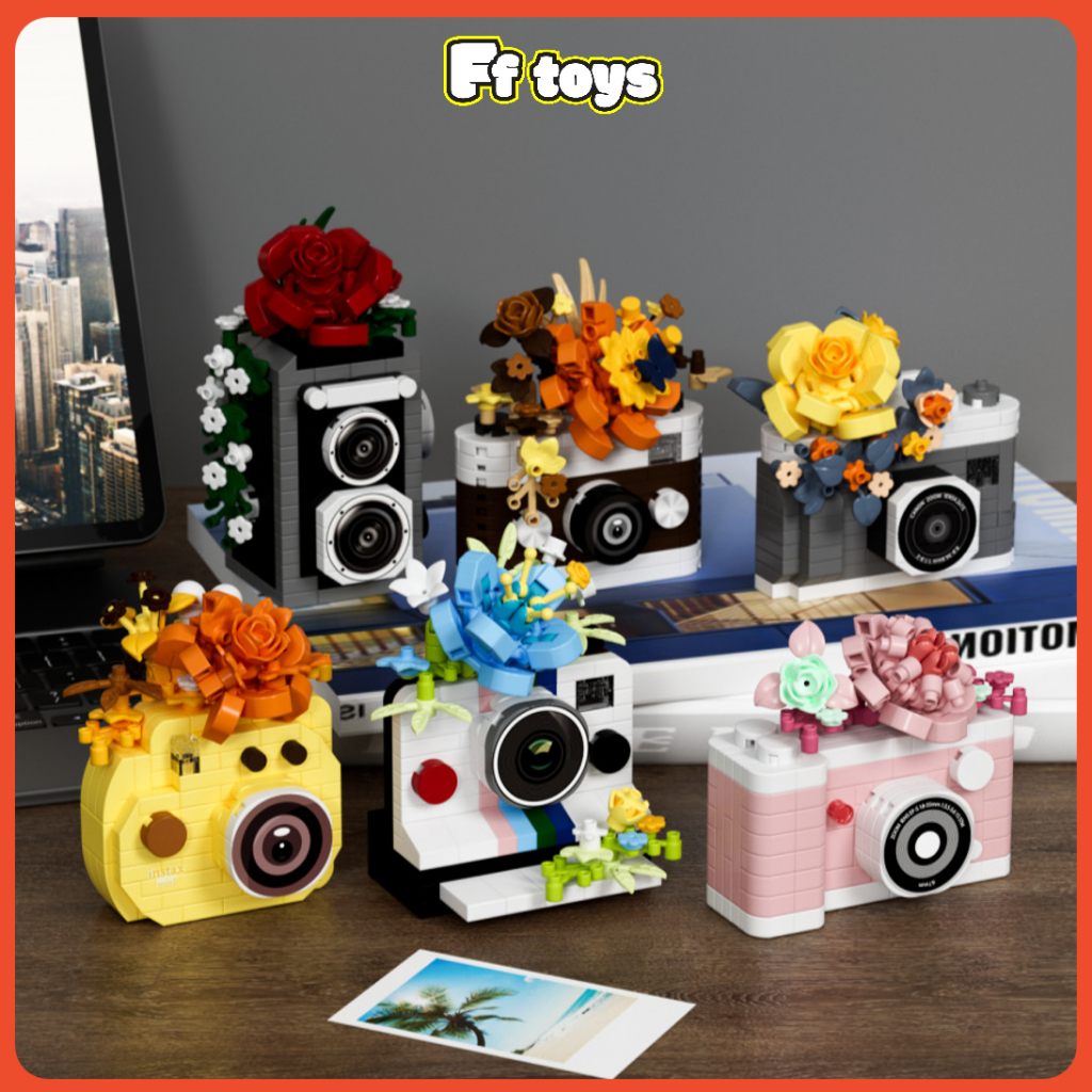 🖥️✨ตัวต่อเลโก้กล้องถ่ายรูปวินเทจ 6 แบบ DIY ประกอบ 6cm 240pcs ของเล่นเด็ก ของขวัญ ของแต่งโต๊ะ คริสต์มาส  ปีใหม่ <FF>