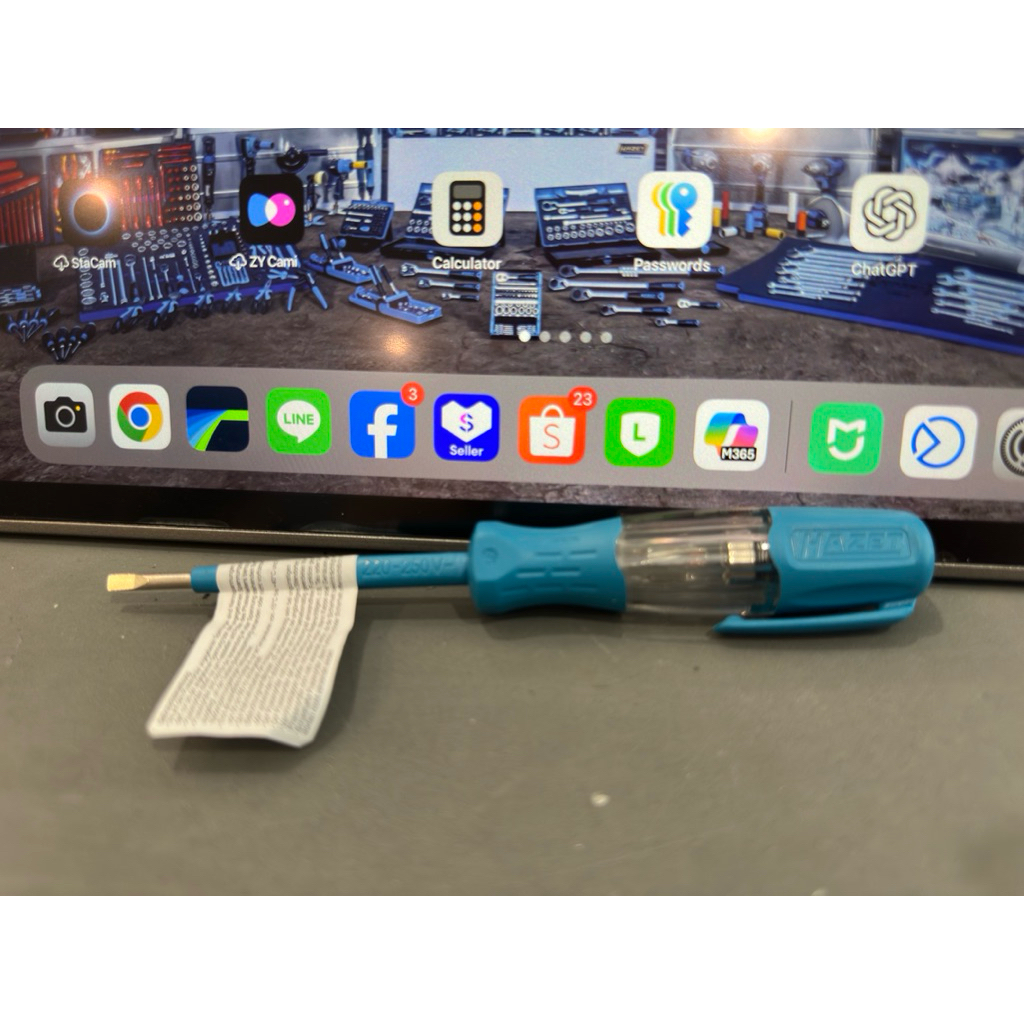 HAZET 839P ไขควงวัดไฟ Electric tester 220-250 VAC - รูปที่ 4