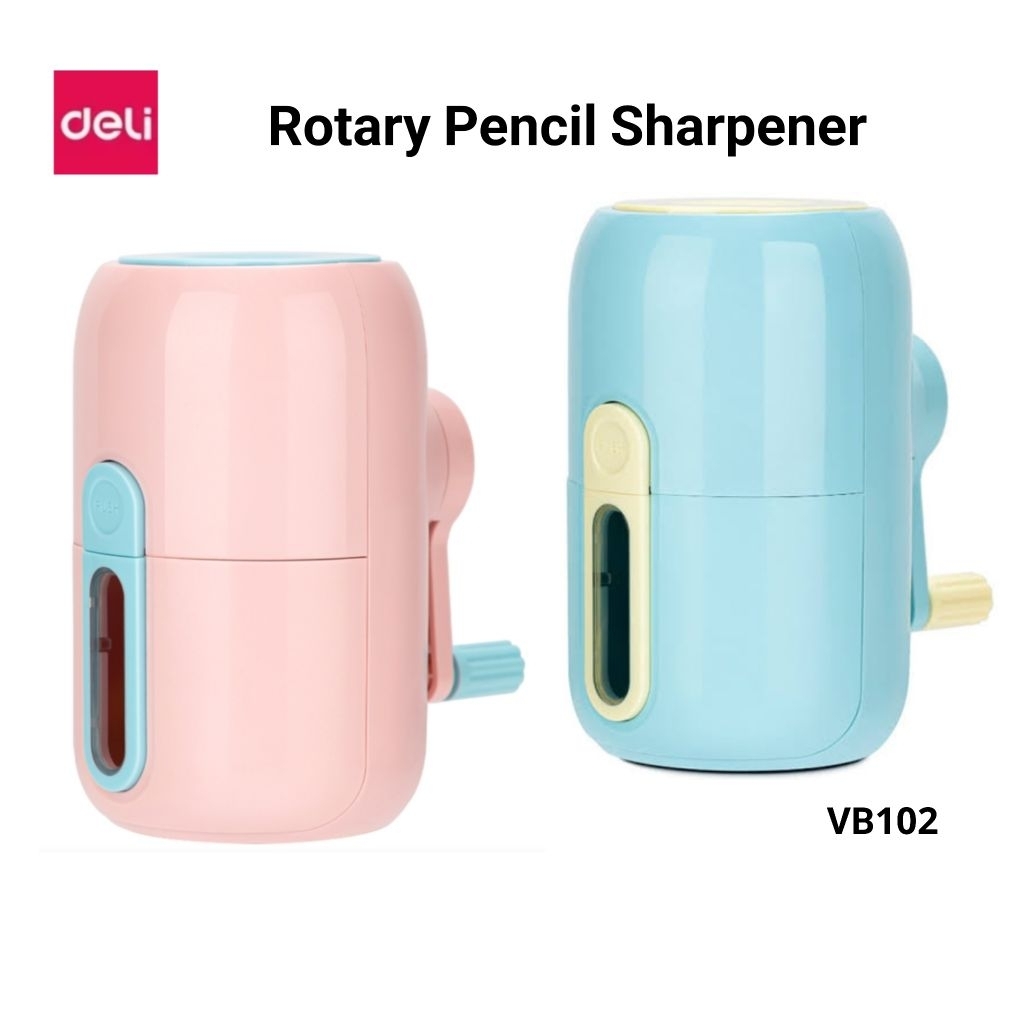 Deli เครื่องเหลาดินสอกึ่งอัตโนมัติ รุ่น VB102 Pencil Sharpener Auto-Feed ใช้งานง่าย (ราคาต่อ 1 เครื่อง)