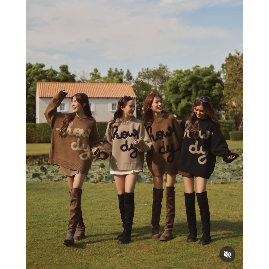 พร้อมส่ง [New ของใหม่ มือ 1] Howdy sweater มี 7 สี ของแท้จาก Shop (ใช้ส่วนลดได้)