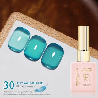 Nawoelite สีเจล สีใส ใหม่ 48 สี ✨ สีใสเหมือนเยลลี่ เปลี่ยนลุคเล็บได้ทุกวัน สีใสทับซ้อนได้ สีหวานน้ำตาลทราย ✨ สีโปร่งแสง