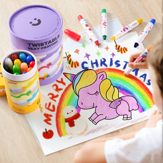 Jarmelo (Joan Miro) สีเทียนเด็กปลอดสารพิษ Twistable Silky Crayons ของเล่นระบายสีเด็กเสริมพัฒนาการ