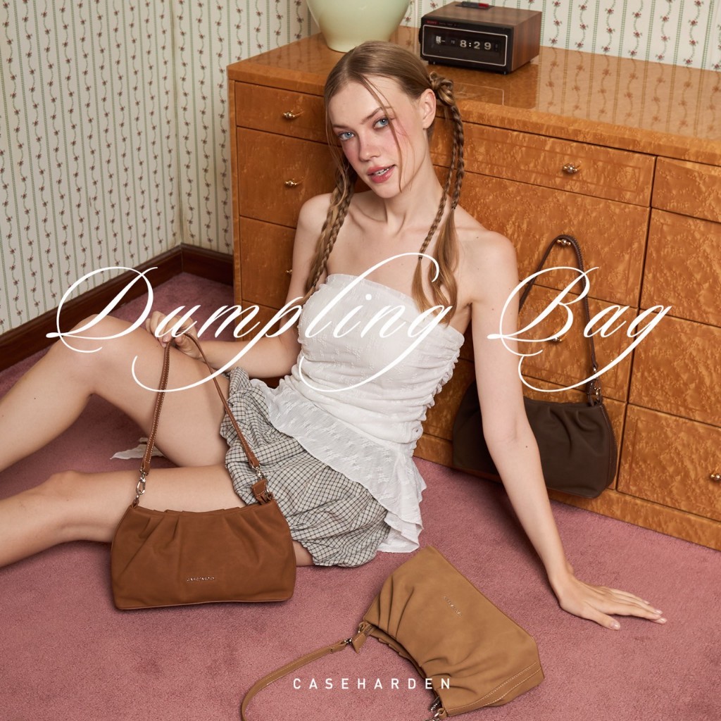 Caseharden Dumpling Suede Bag กระเป๋าสะพายหนังกลับ