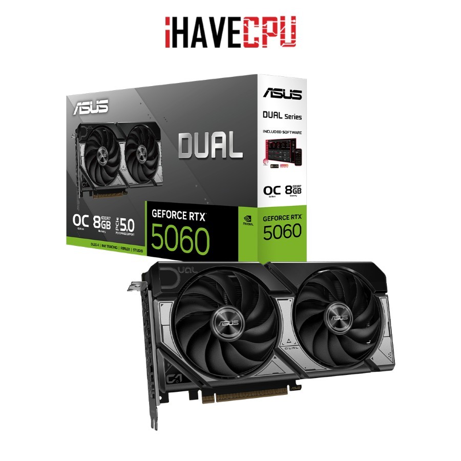 การ์ดจอ (vga) iHAVECPU ASUS DUAL GEFORCE RTX 5060 OC EDITION - 8GB GDDR7 (DUAL-RTX5060-O8G)