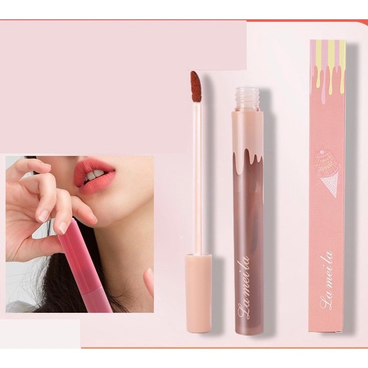 Lameila ลิปสติก แบบลิขวิด เนื้อแมตต์ กันน้ำ ติดทนนาน  มีให้เลือก 5 สี1073#