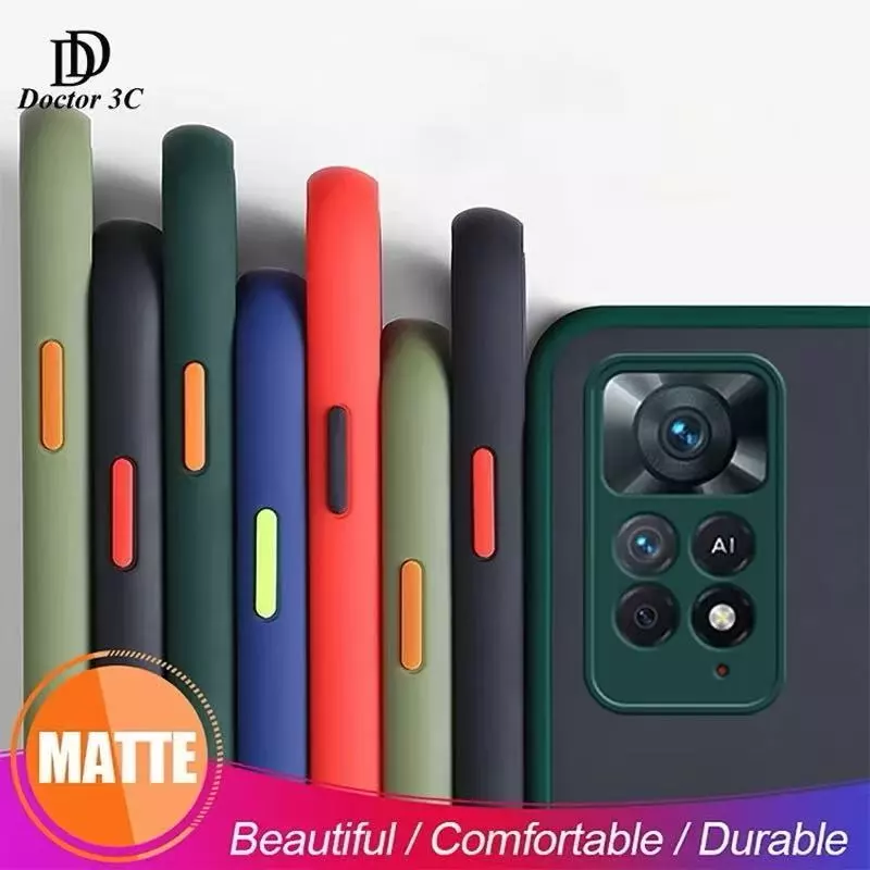 เคสขอบสีหลังด้าน สำหรับ Xiaomi Redmi Note11 Note11s Note11Pro Note10 Note10s Note10Pro Note9 Note9s Note9Proเคสกันกระแทก