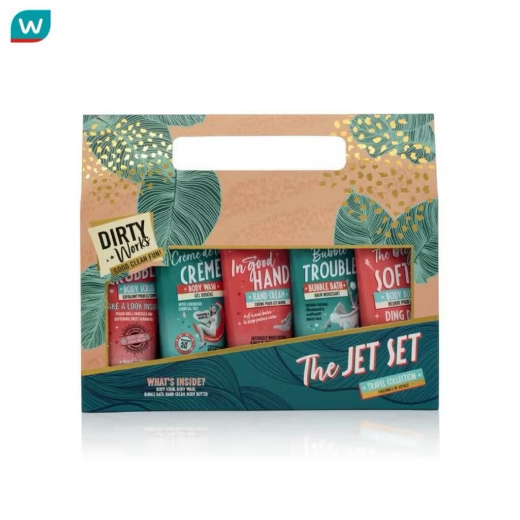 📍ราคาพิเศษ Dirty Works เดอร์ตี้ เวิร์คส เดอะ เจ็ท เซ็ท ทราเวล คอลเลคชั่น 50 มล. X 5 ชิ้น.