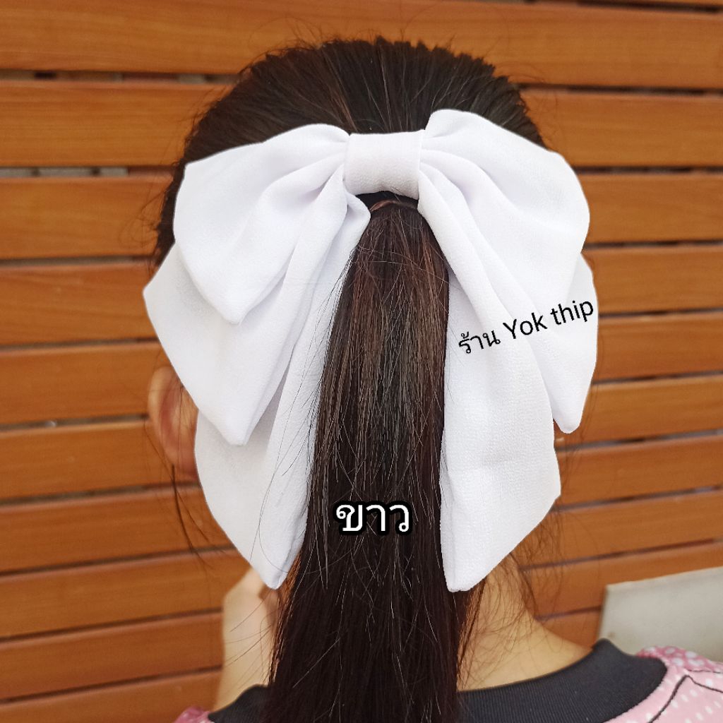 03 โบว์ชีฟอง แฟชั่น เครื่องประดับผม ผู้หญิง กิ๊บติดผม โบว์ผ้า กิ๊บหนีบ