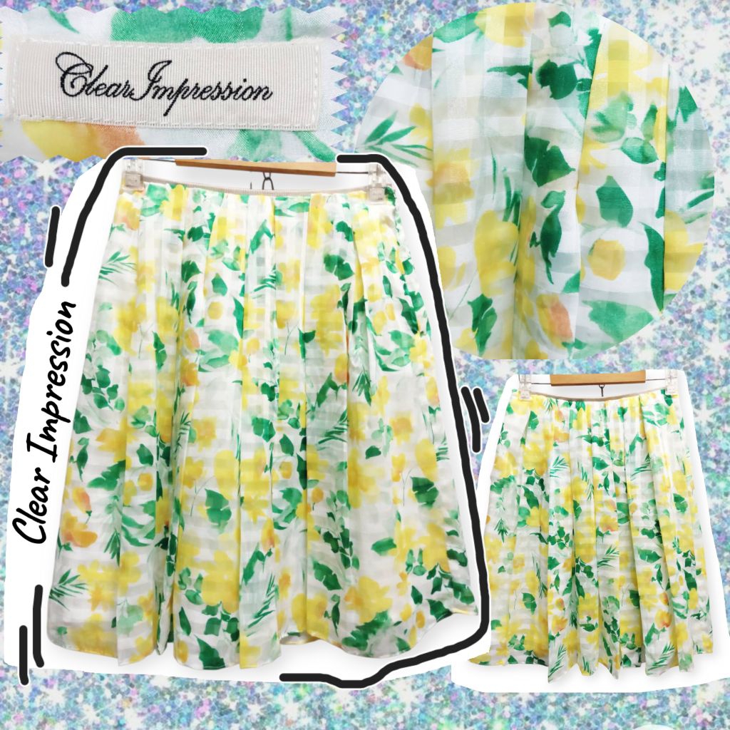 W46🍋Clear Impression~กระโปรงจีบลายดอก