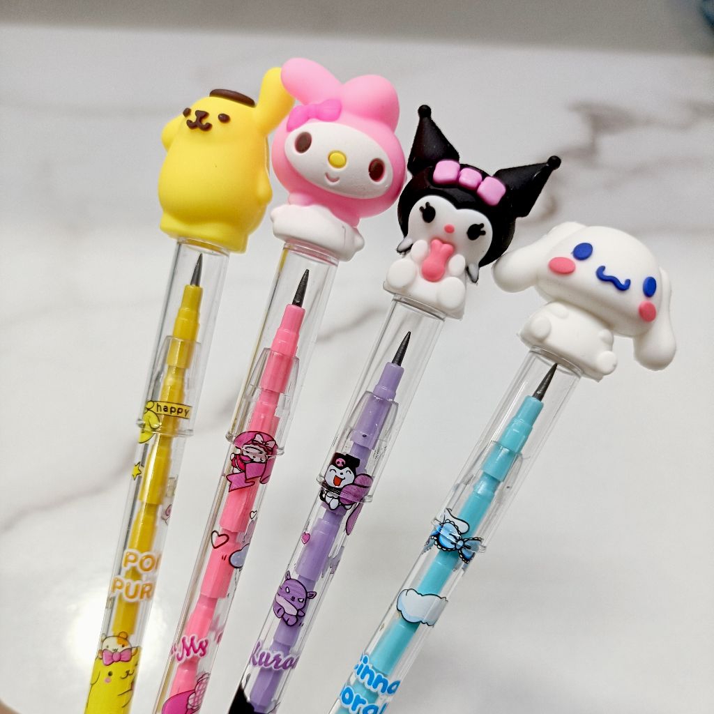 ดินสอเปลี่ยนไส้ลายการ์ตูนซาริโอ้ สติส ฮีโร่ พร้อมส่งในไทย - รูปที่ 3