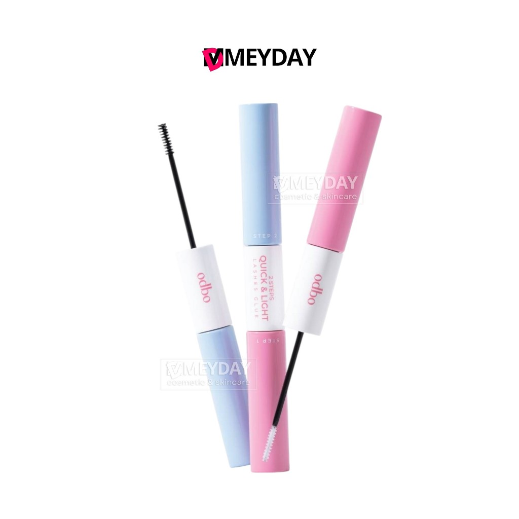 ( OD8059 ) odbo 2 Steps Quick & Light Lashes Glue  โอดีบีโอ 2 สเต็ปส์ ควิก แอนด์ ไลท์ แลชเชส กลู 3+3g.