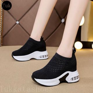 รองเท้าลำลองผู้หญิงแบบสวม เสริมส้น6cm