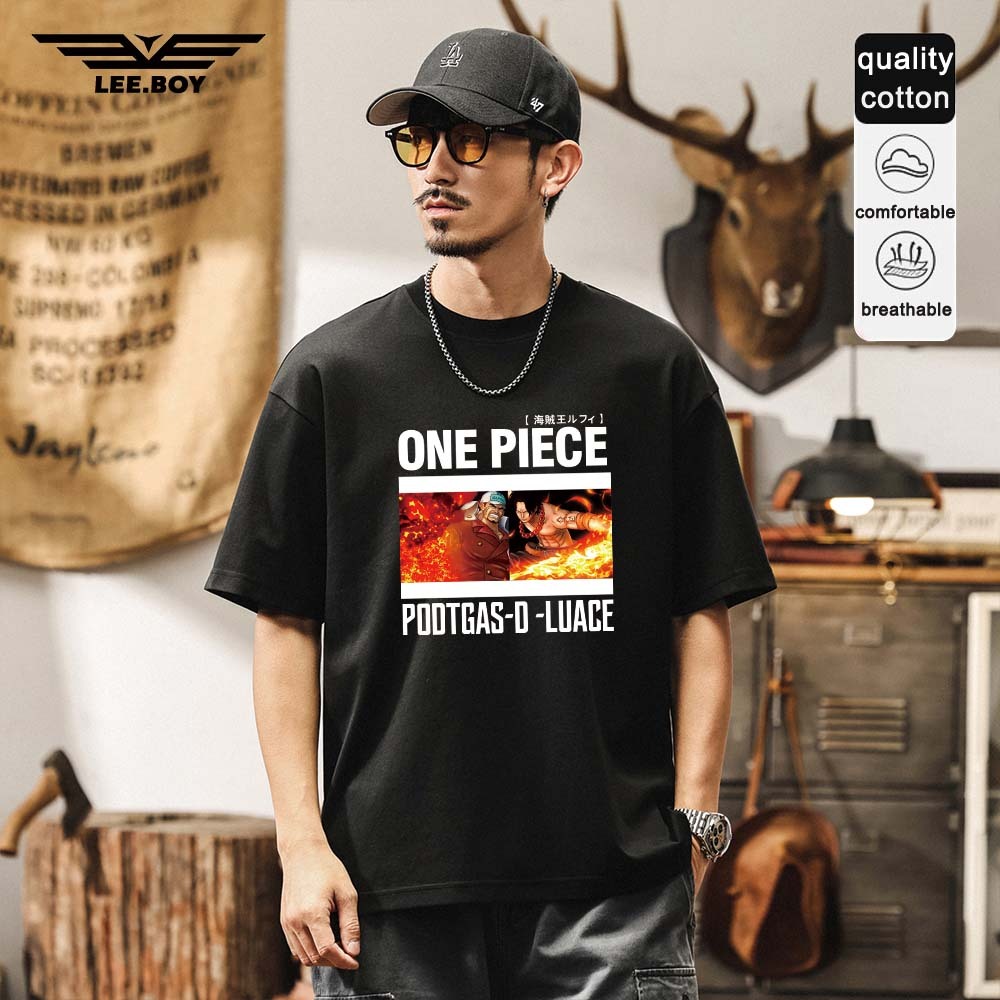 เสื้อผู้ชายเท่ๆ ผ้านิ่มมาก แฟชั่นฤดูร้อน เก่ายาก ทนต่อการซัก One Piece วันพีซ ฤดูร้อน 2025 ใหม่ [ราคาโรงงาน]
