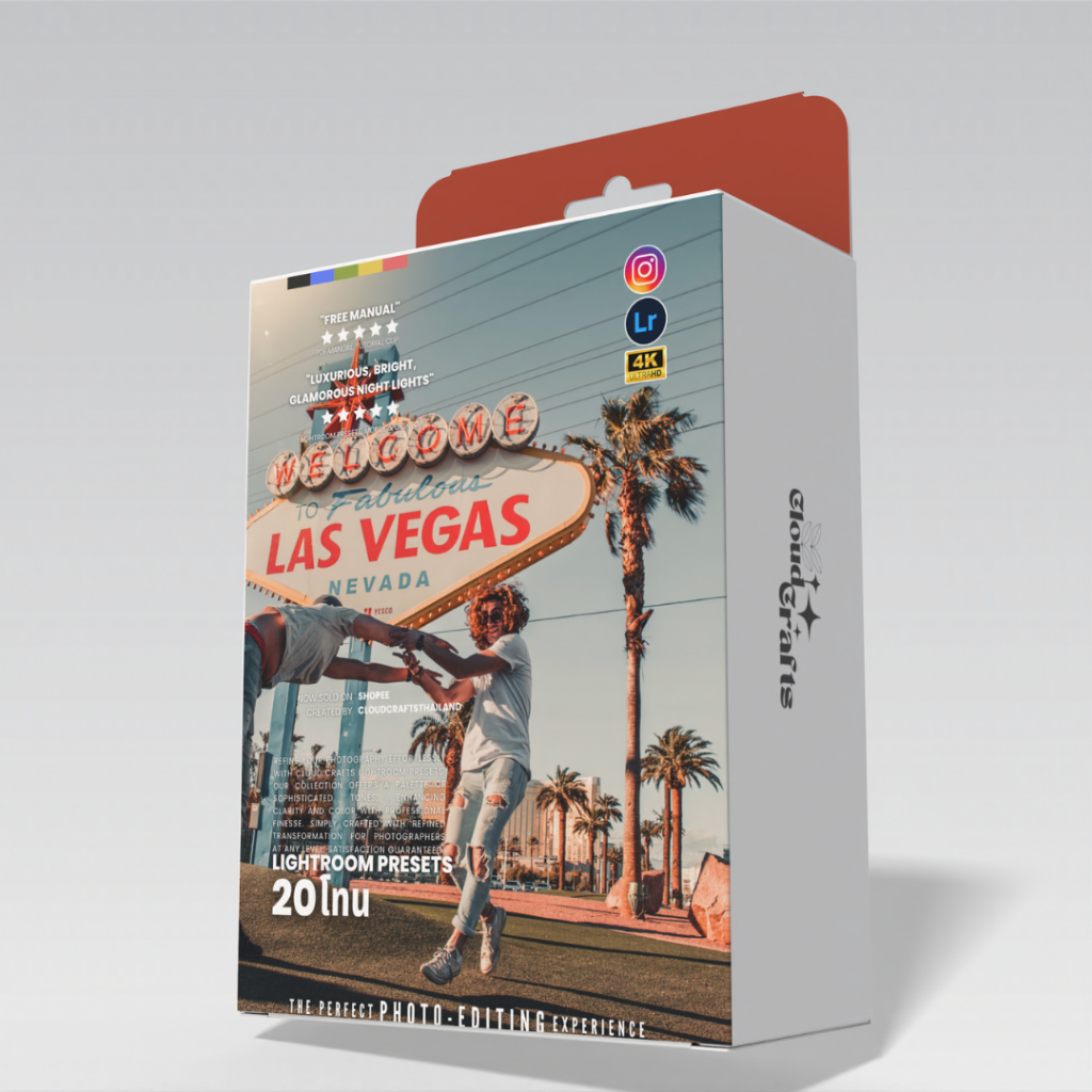 Las Vegas | 20โทน | ฟิลเตอร์แต่งภาพพรีเมี่ยม | Lightroom | Pro-Grade Edits | Crafted By CloudCrafts 