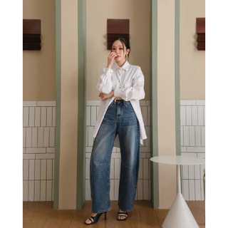 FLASHMARBLE #FM011 JEANS กางเกงยีนส์ BARREL JEANS