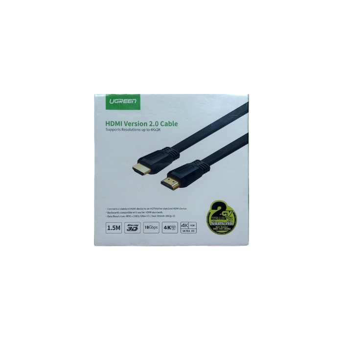 UGREEN รุ่น ED015 สาย HDMI to HDMI รองรับ 4K 60Hz / FHD 144Hz สายยาว 1.5m สายแบบแบน