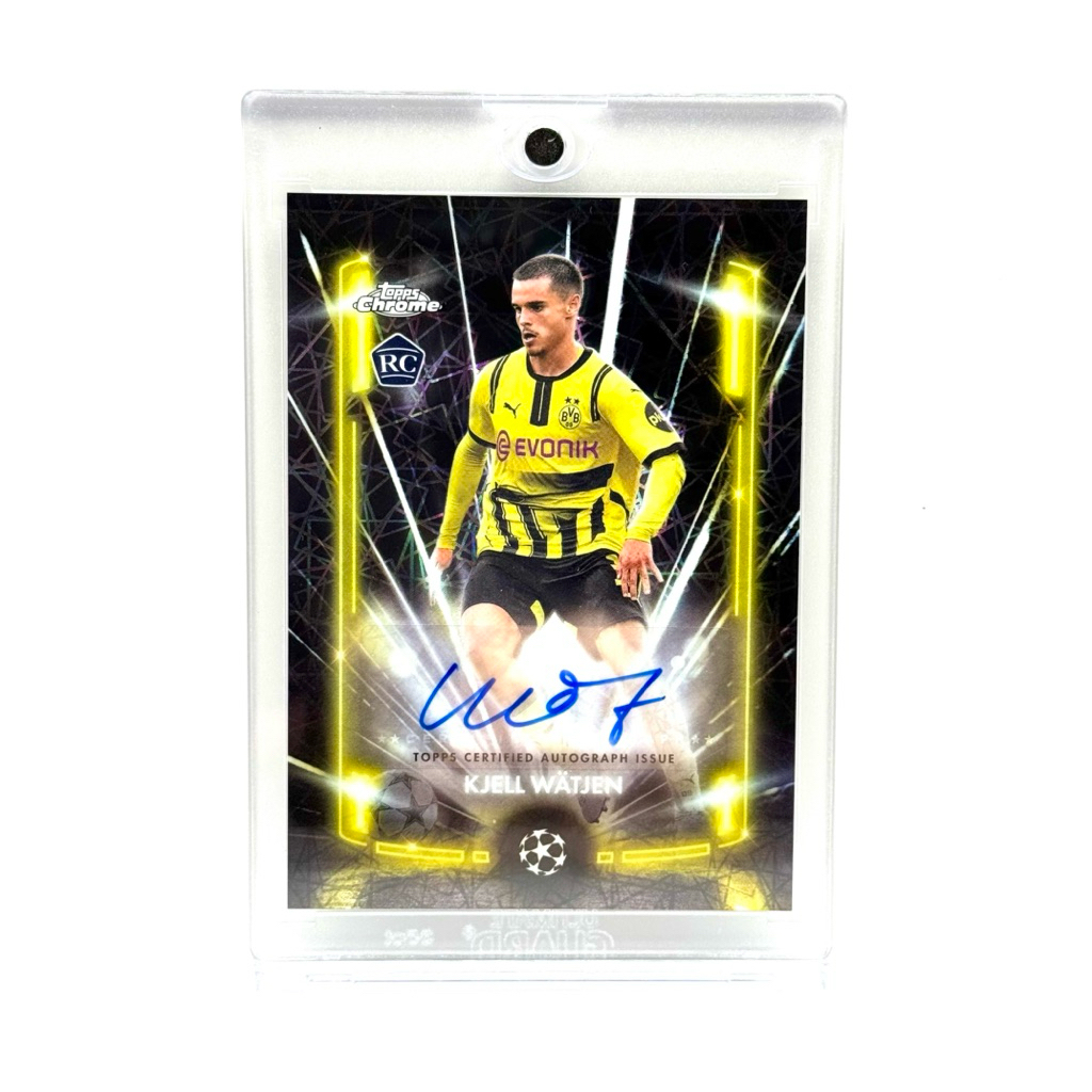 Topps Chrome UCC 24/25 Kjell Wätjen Borussia Dortmund RC Black Lazer Autograph