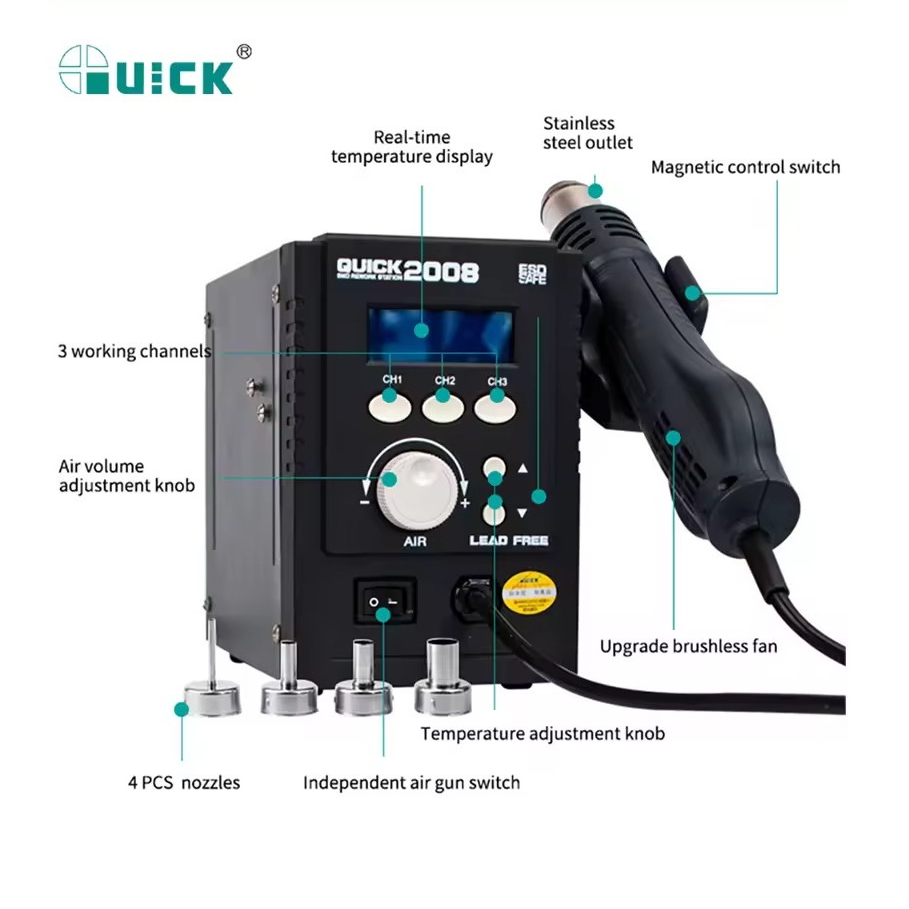 เครื่องเป่าลมร้อน Hot Air - Quick 2008 สำหรับช่างทำโทรศัพท์
