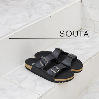 🕶The Classic - Souta รองเท้าแตะวินเทจ สไตล์ไบเก้น รวมรุ่นดำล้วน🕶 >> minimal >> ไซส์35-45*ลด1ไซส์*