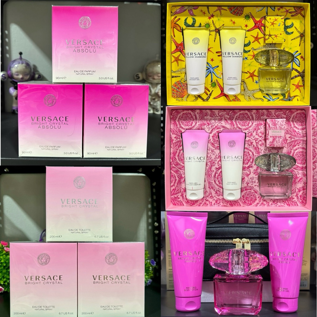 🌸น้ำหอม VERSACE Bright Crystal EDT /EDP ขนาด 90ML / Gift Set 🌸 กล่องซีล แท้1000% 💯