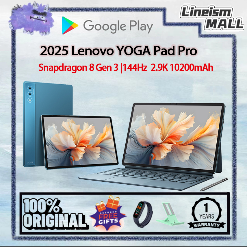 2025 Lenovo YOGA Pad Pro 12.7 inch Lenovo YOGA Tab plus Snapdragon 8Gen3 144Hz 2.9K 10200mAh Lenovo 