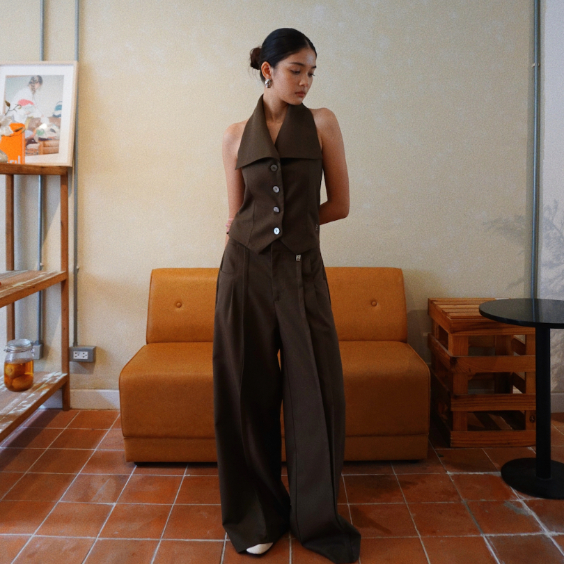 5pm.sun | weldean pants : กางเกงเอวต่ำทรง wide leg 📦