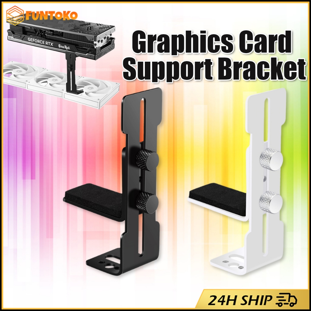 สินค้ามีคุณภาพ ขาตั้งการ์ดจอ gpu L8 ที่ค้ำการ์ดจอ gpu holder ปรับได้สูงสุด96MM.วัสดุโลหะ