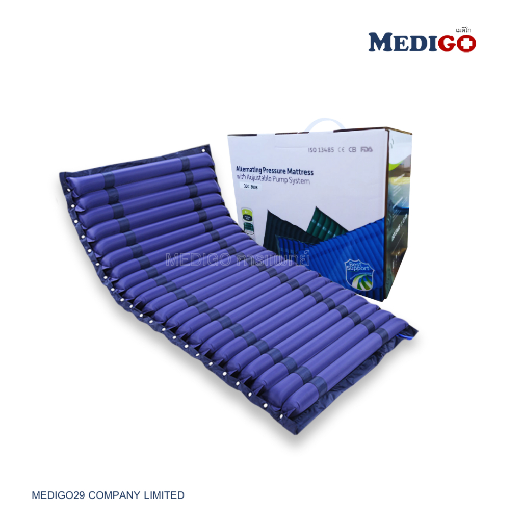 ที่นอนลมป้องกันแผลกดทับแบบลอนสำหรับผู้ป่วยแผลกดทับรุ่นQDC-300Bสำหรับวางบนเตียงผู้ป่วยช่วยลดการเกิดแผ