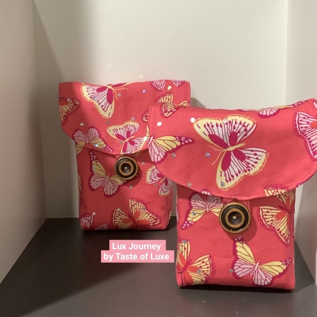 ถุงผ้าถนอมหน้าไพ่บุนุ่มภายใน : Butterfly Tarot Bag Standard Size / Handmade