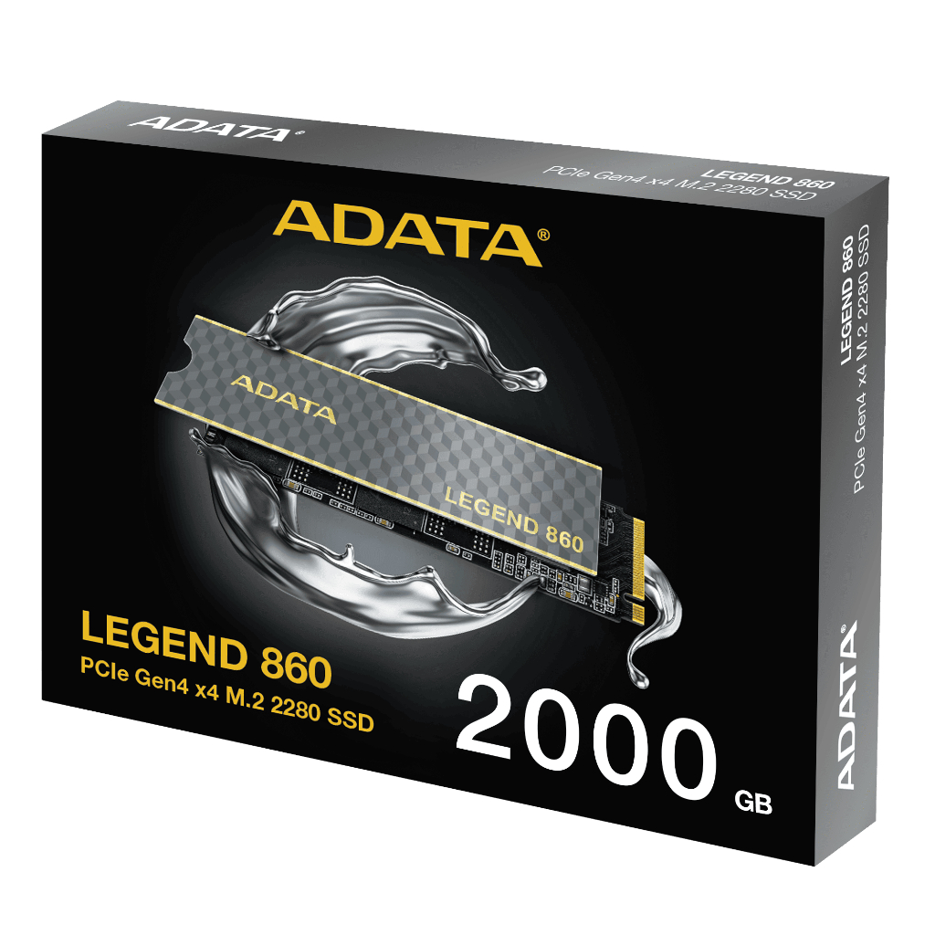 2TB SSD (เอสเอสดี) ADATA Legend 860 LEG8602000GCS M.2 PCIe/NVMe R6000MB/s / W5000MB/s