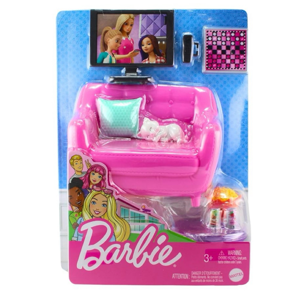 เฟอร์นิเจอร์บาร์บี้ 😃 ห้องนั่งเล่น 😀 Barbie Indoor Furniture 😁Living Room