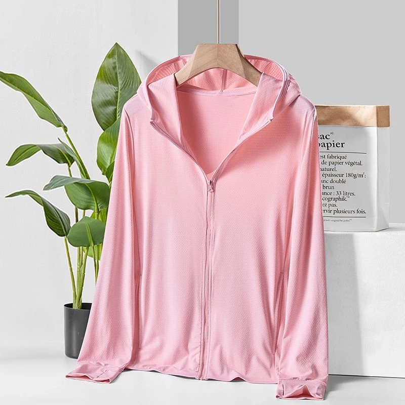12สีให้เลือก เสื้อคลุมกันยูวี เสื้อเเจ็ตเก็ตกัน UV SPF50+ เบาบางสบาย พร้อมหมวก ระบายอากาศ #1502340 thumbnail 4